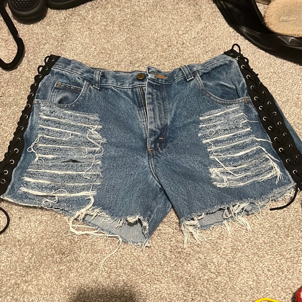 Coal & Terry distressed Jean shorts